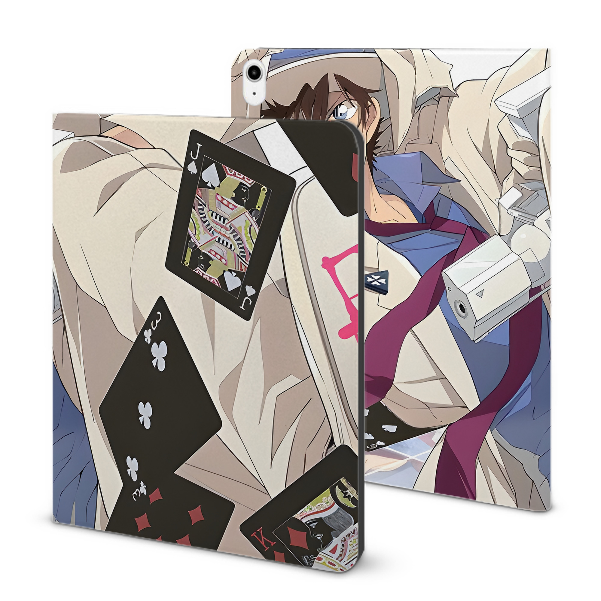 （画像用） 名探偵コナン Detective Conan IPadケース ペンホルダー付き ブックスタイルデザイン